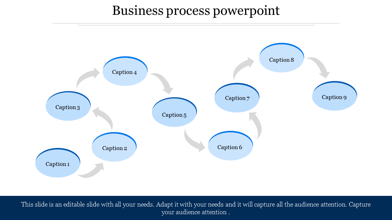 business process powerpoint-Blue